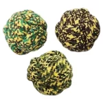 pelota con cuerda trenzada camuflada para perros