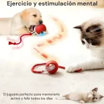 pelota interactiva con cuerda para mascotas