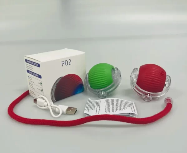 pelota interactiva con cuerda para mascotas