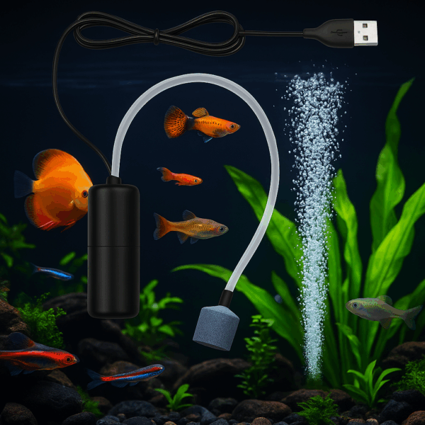 mini bomba de oxígeno para pecera/acuario portátil usb 5v