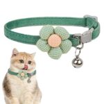 collar para gatos perro con flor y cascabel mascotas 30cm
